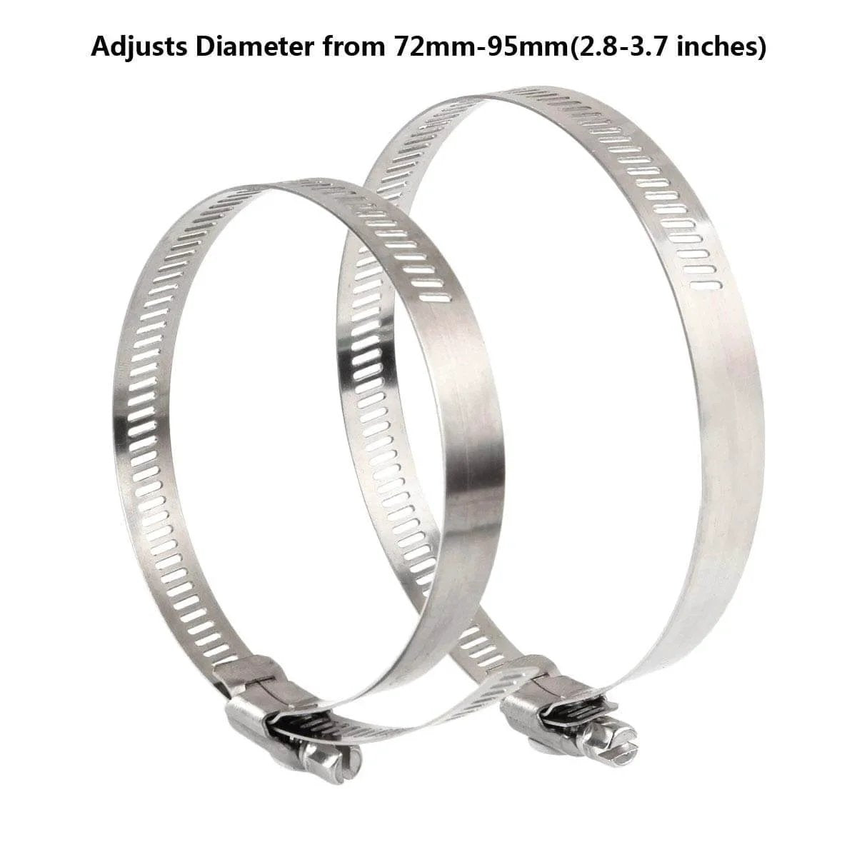 30 Pcs 3 Inch Adjustable Stainless Steel Hose Clamps Worm Gear Clamps 72 To 95mm Range Duct Clamp For Automotive Water Pipe Hose Clip