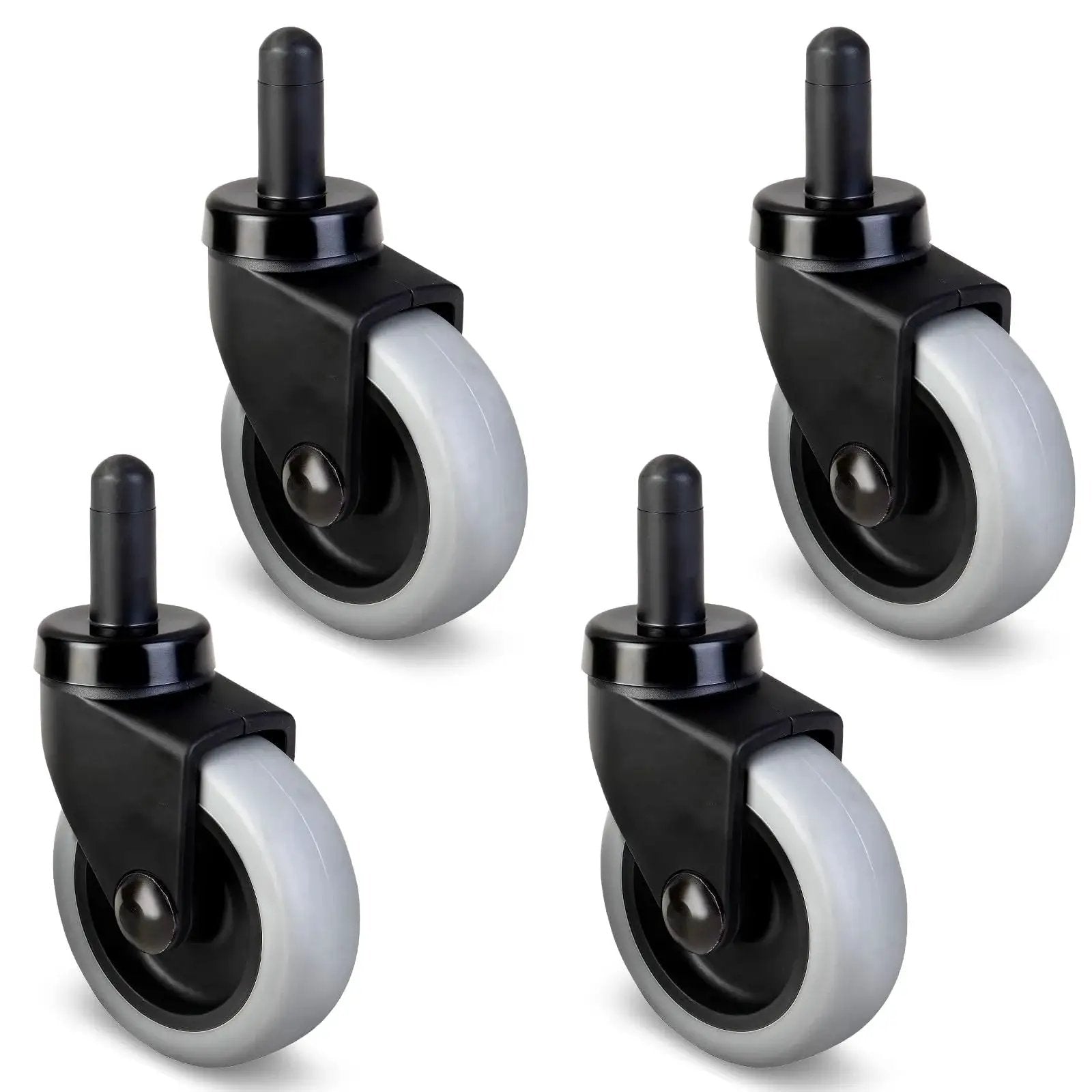 3 Inch Mop Bucket Casters Replacement Set Of 4 Non Marking TPR Caster Wheels With Grip Ring Stem Fits WaveBrake