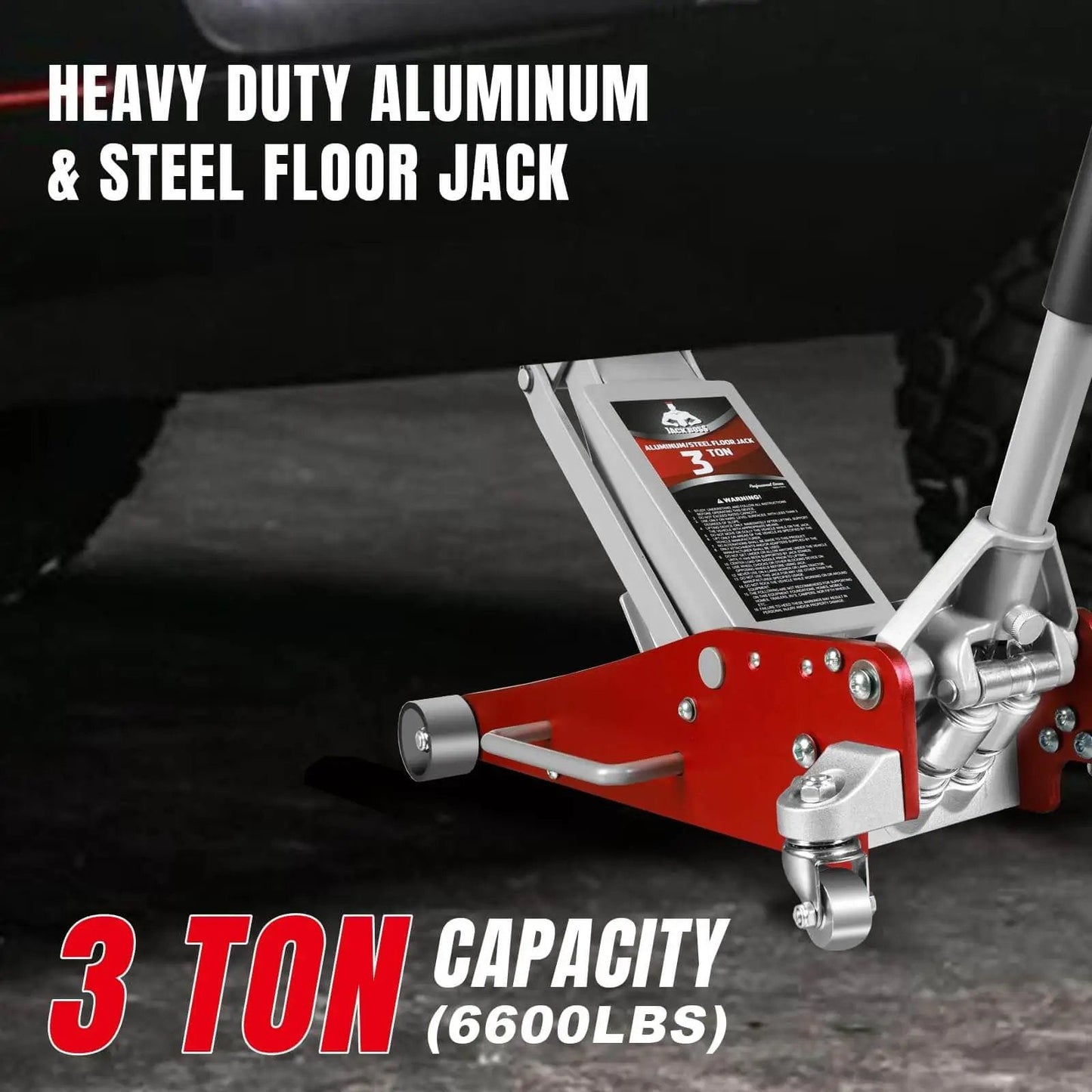 Low Profile 3 Ton Racing Floor Jack With Dual Pistons Quick Lift Pump For SUVs And Trucks Aluminum And Steel Construction