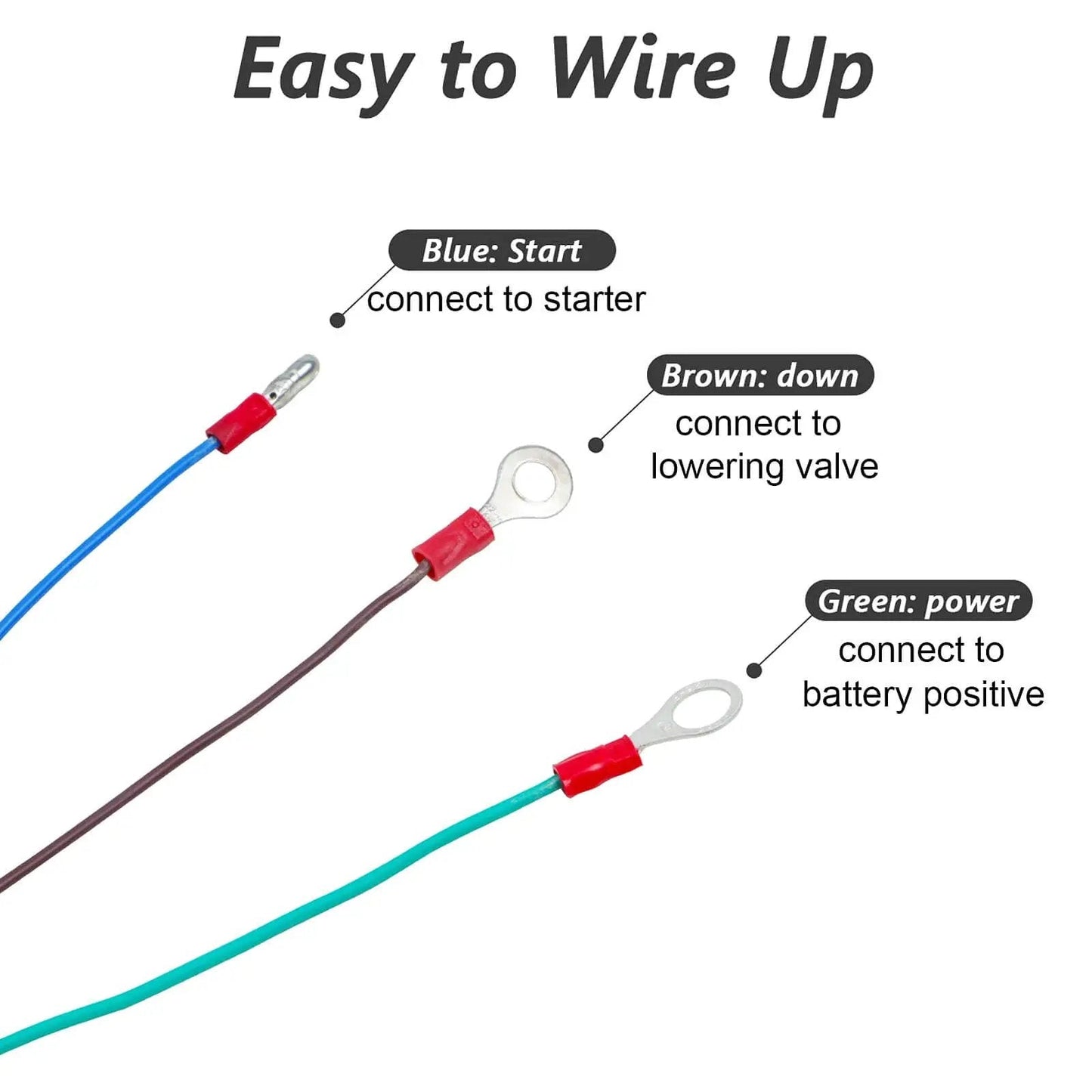 3 Wire Dump Trailer Remote Control Switch For 12V DC Hydraulic Pump Up Down Control Single Acting Trailer Controller wiring diagram