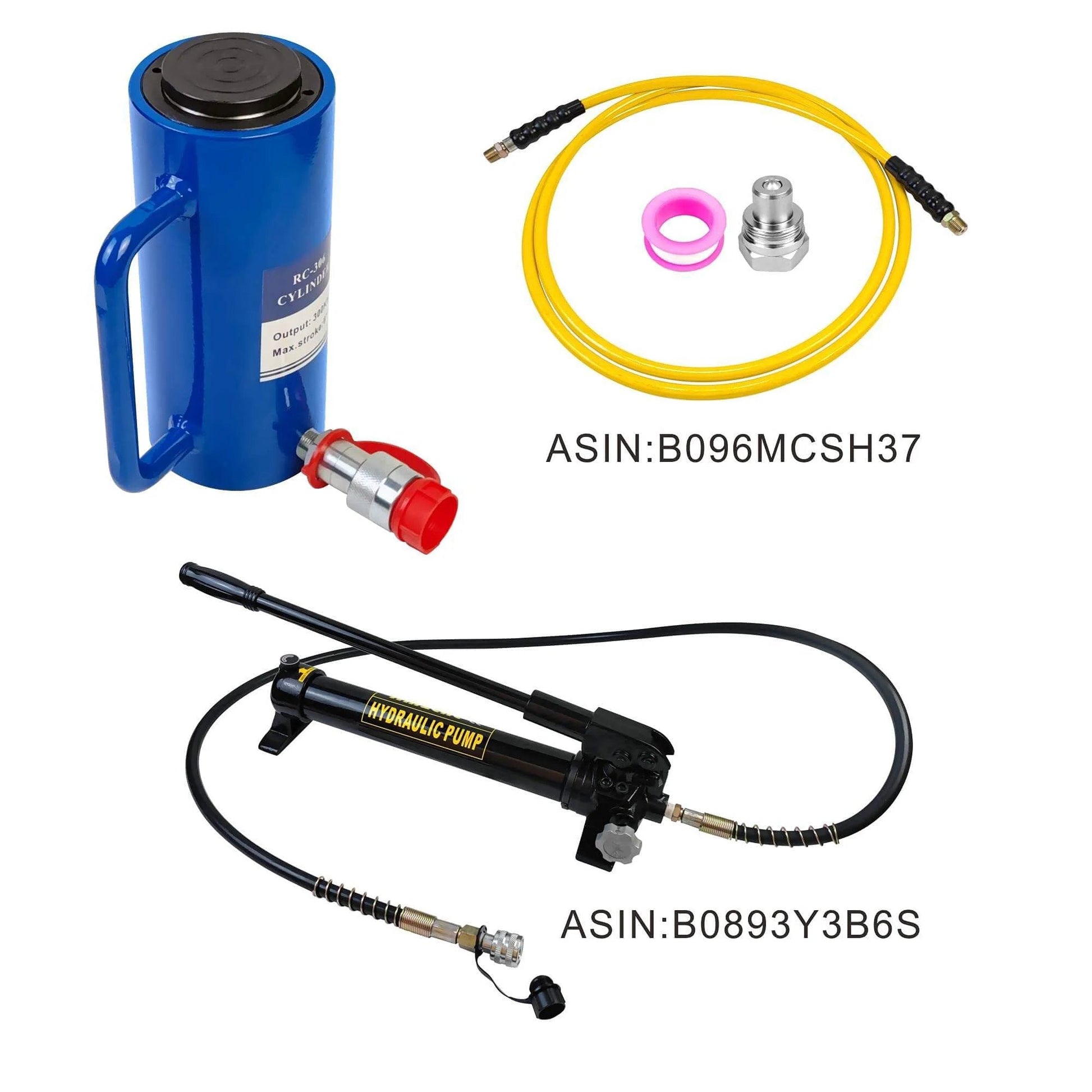 ✝️ 30 Ton Hydraulic Cylinder Ram Single Acting 6 Inch Stroke 30T Hydraulic Cylinder Jack Lifting Jack Ram Portable with accessories