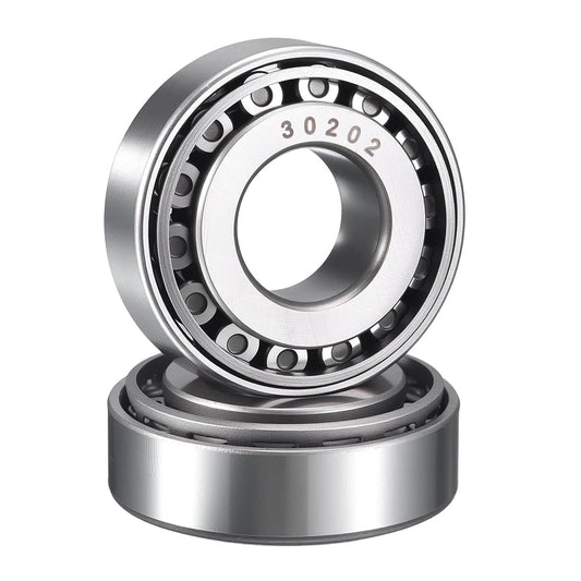 2 Pack 30202 Tapered Roller Bearing Cone and Cup Set, 15mm Bore 35mm OD 12mm Cup Width, Chrome Steel Wheel Bearings, ABEC-3