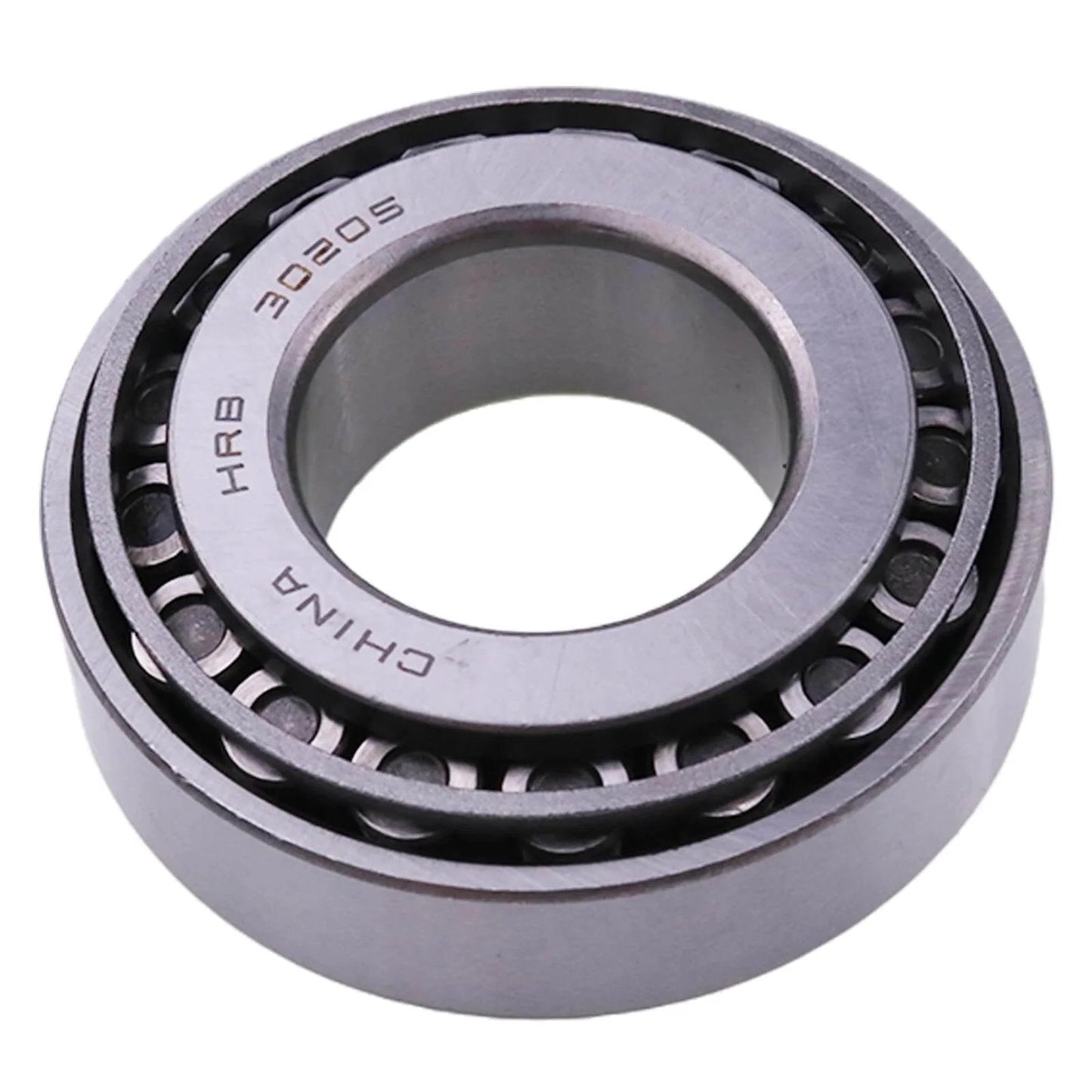 30205 Tapered Roller Bearing,25x52x16.25mm in high-grade steel with visible etched details on the outer ring