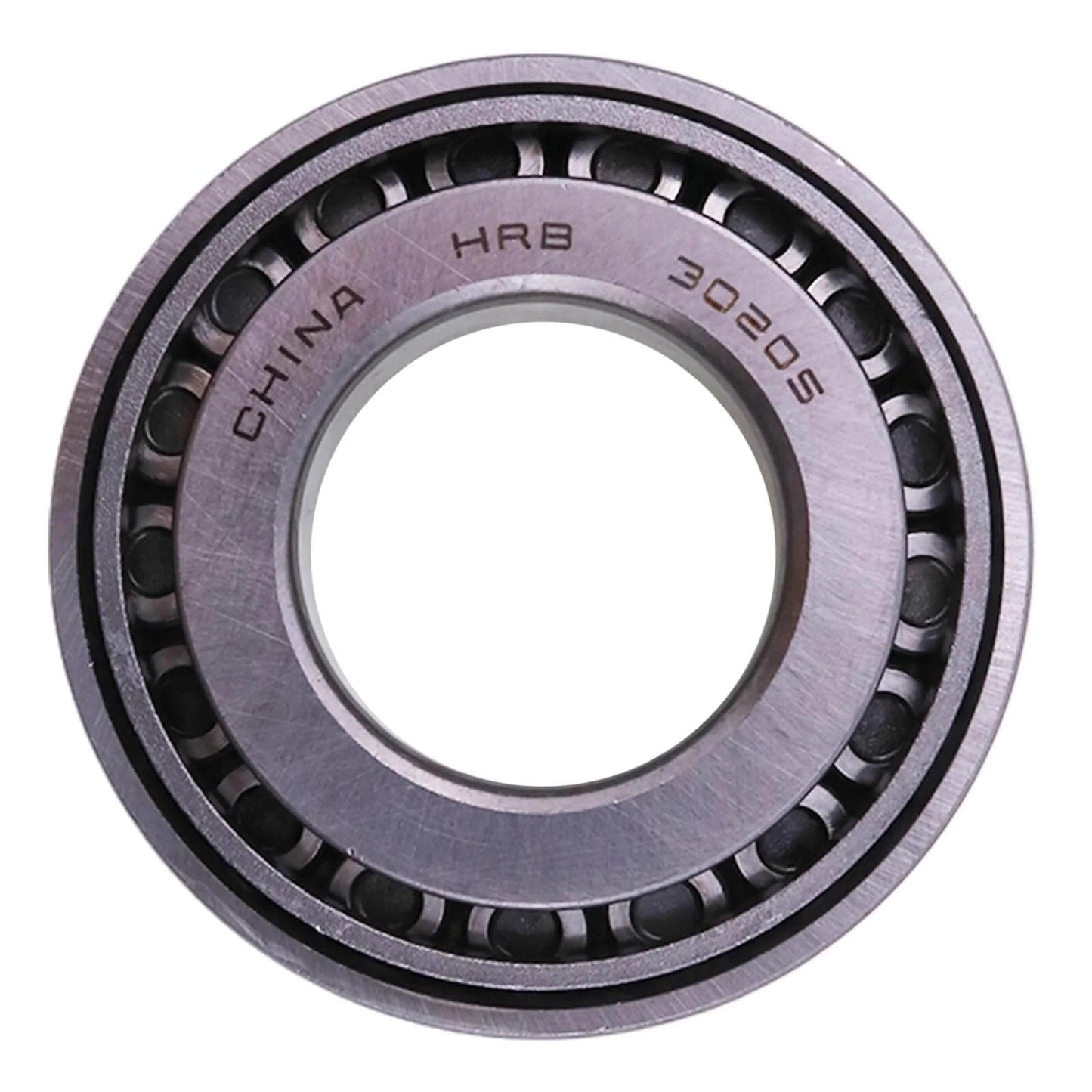 Front view of 30205 Tapered Roller Bearing,25x52x16.25mm, showing inner and outer rings with visible roller elements