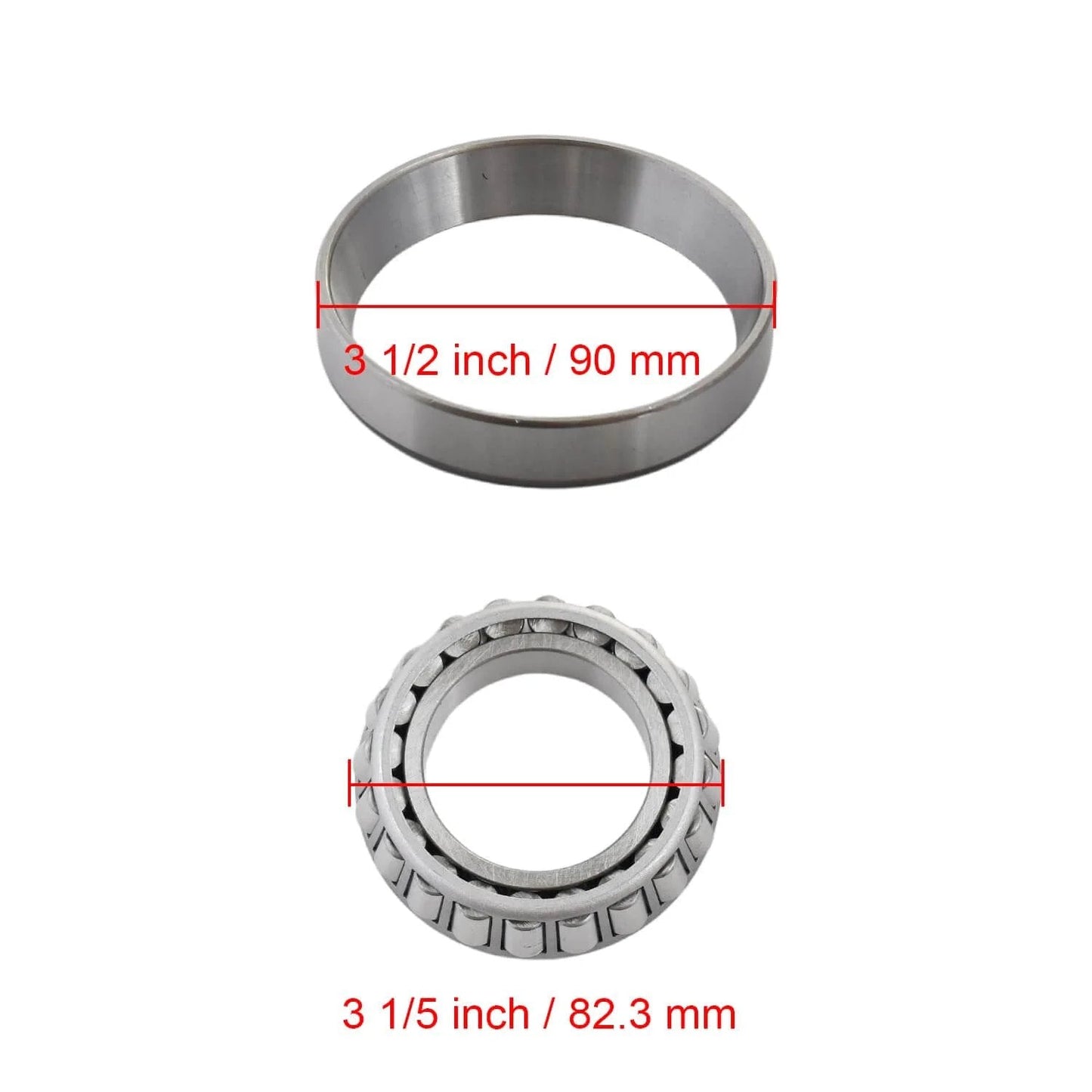 30210 Bearing 30210 Tapered Roller Bearing 30210 Taper Roller Wheel Cone/Cup Bearing Assembly with dimensions marked in inches and mm