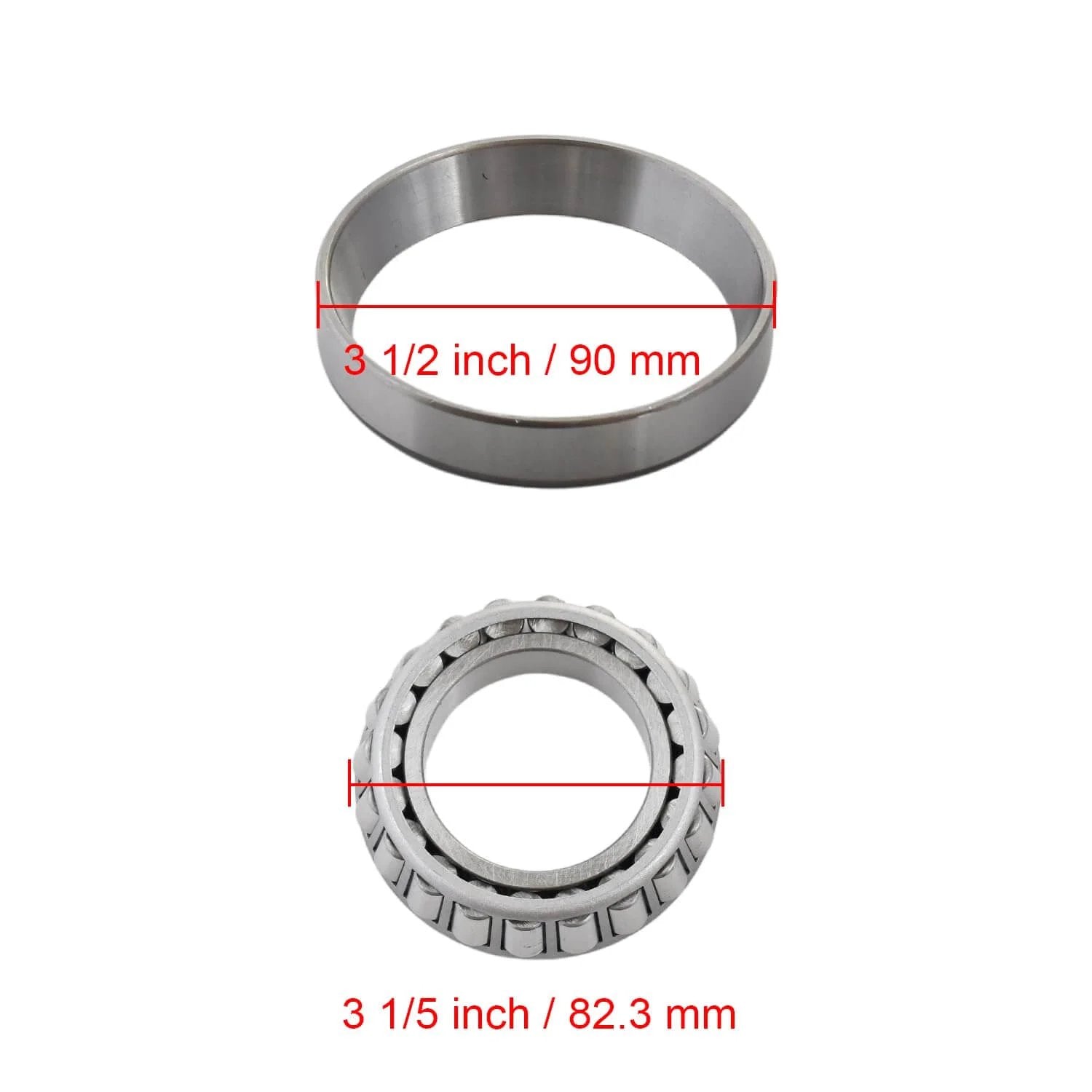 30210 Bearing 30210 Tapered Roller Bearing 30210 Taper Roller Wheel Cone/Cup Bearing Assembly with dimensions marked in inches and mm