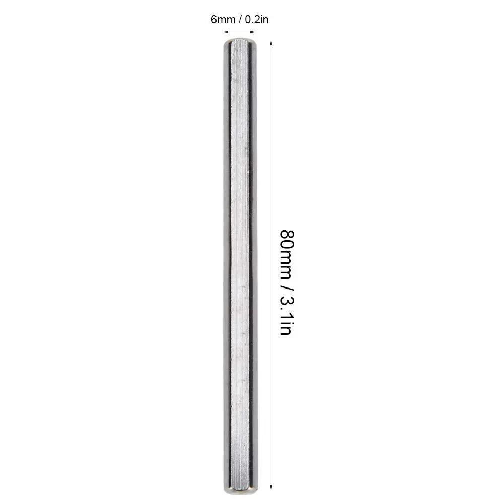 D Shaft Rods 303 and 304 Stainless Steel Accuracy Ground Axles, 3.1 inch by 0.2 inch, shown vertically with measurements