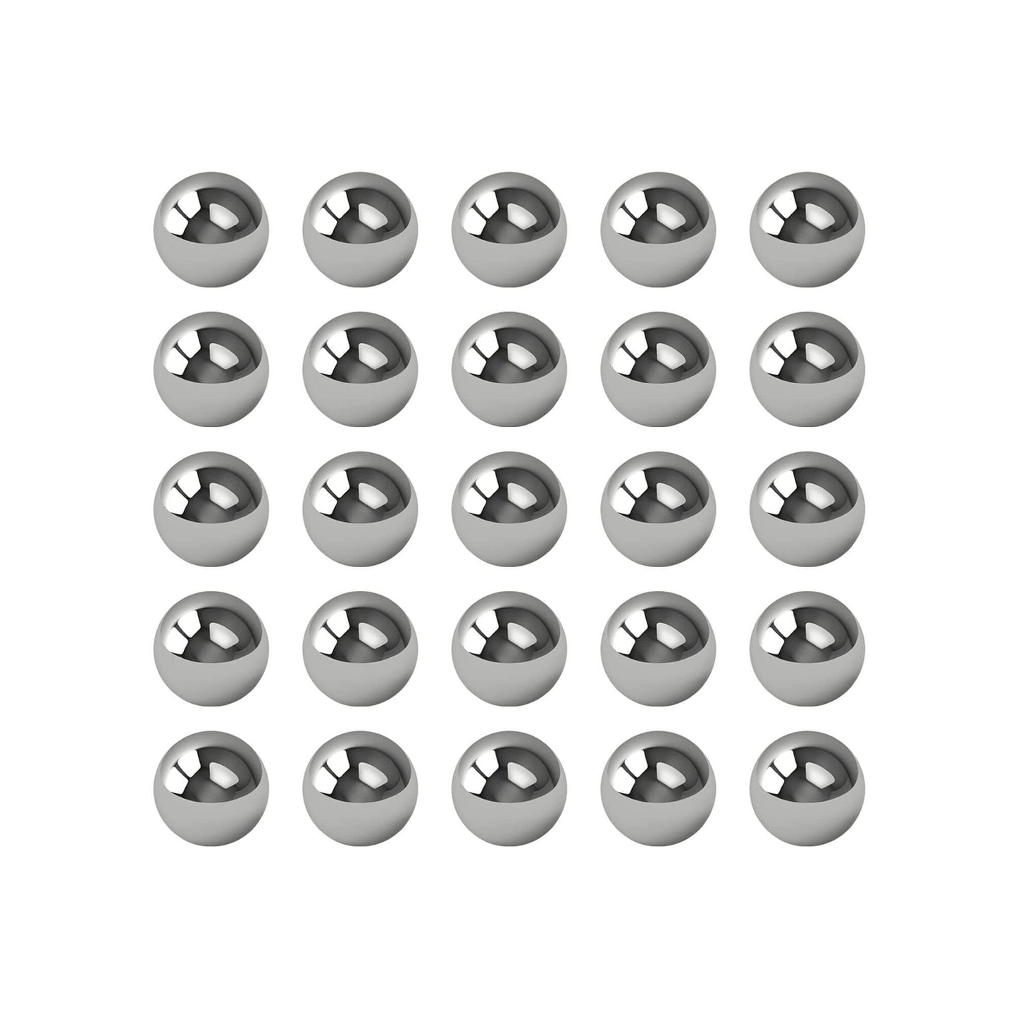 304 Stainless Steel Bearing Balls 8 Millimeter Precision Solid Ball Bearings Pack Of 25 For Machinery And Gearboxes DIY Projects And Automotive Use With High Corrosion Resistance Excellent Low Temperature Strength And Smooth Surface Finish For Gearheads