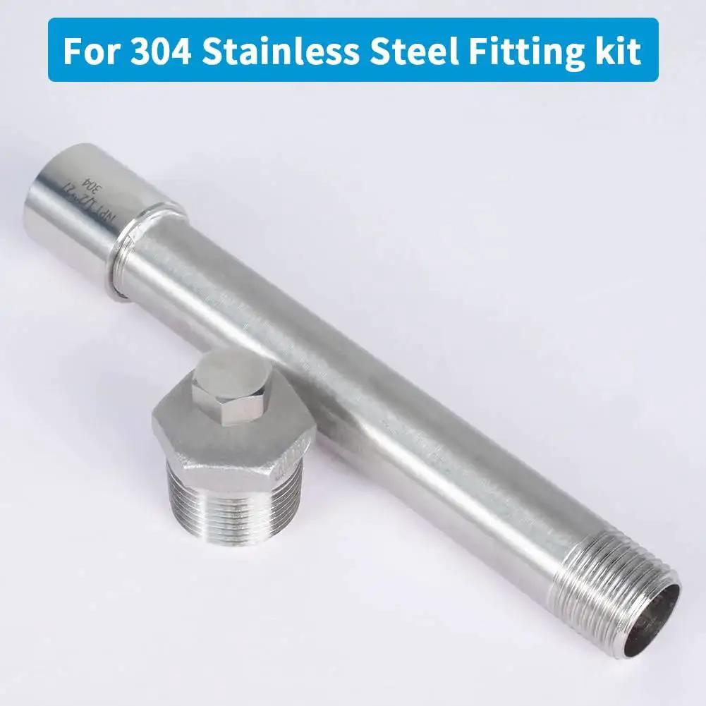 Stainless Steel Reducer Bushing One Inch Male NPT To Three Quarter Inch Female NPT Reducing Pipe Fitting Pack Of Two