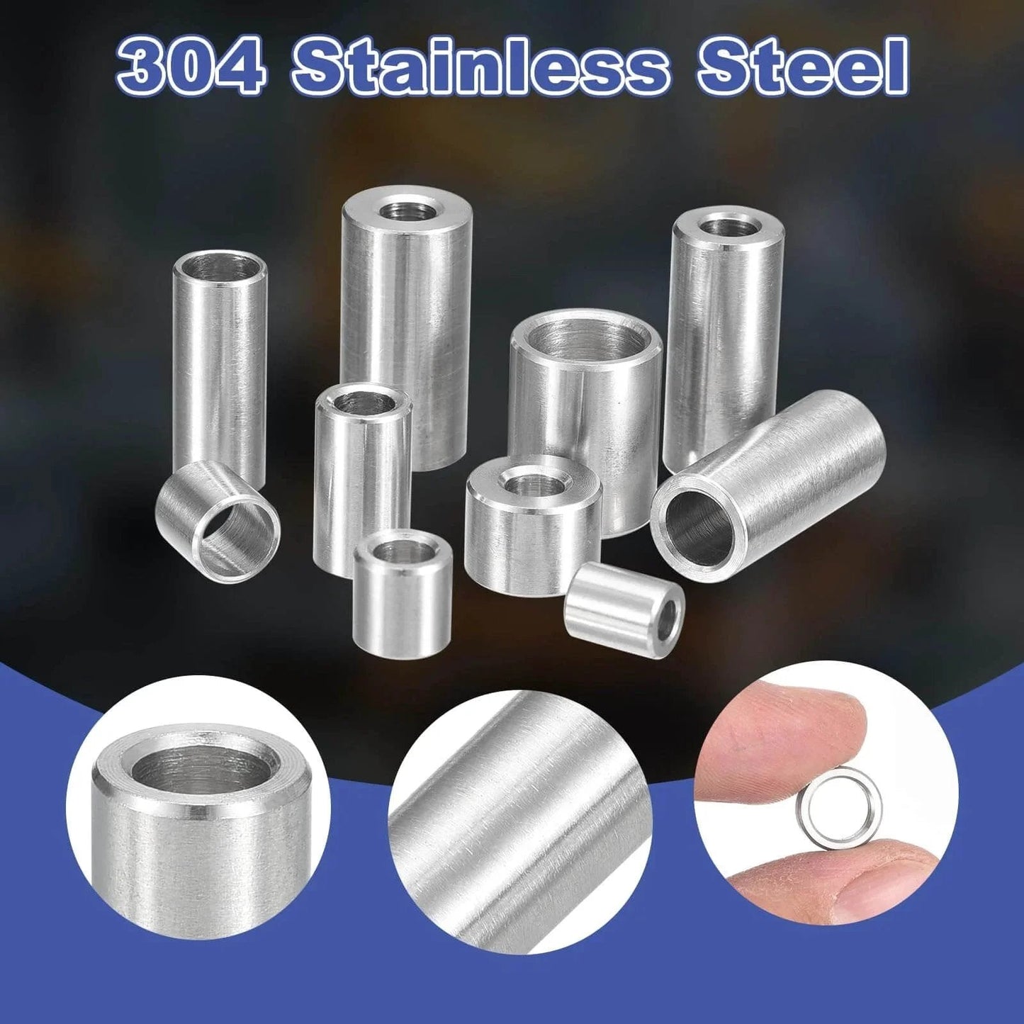 8 Pieces 304 Stainless Steel Spacer 8mm ID x 12mm OD x 12mm Length Unthreaded Round Metal Standoff Bushing Plain Finish