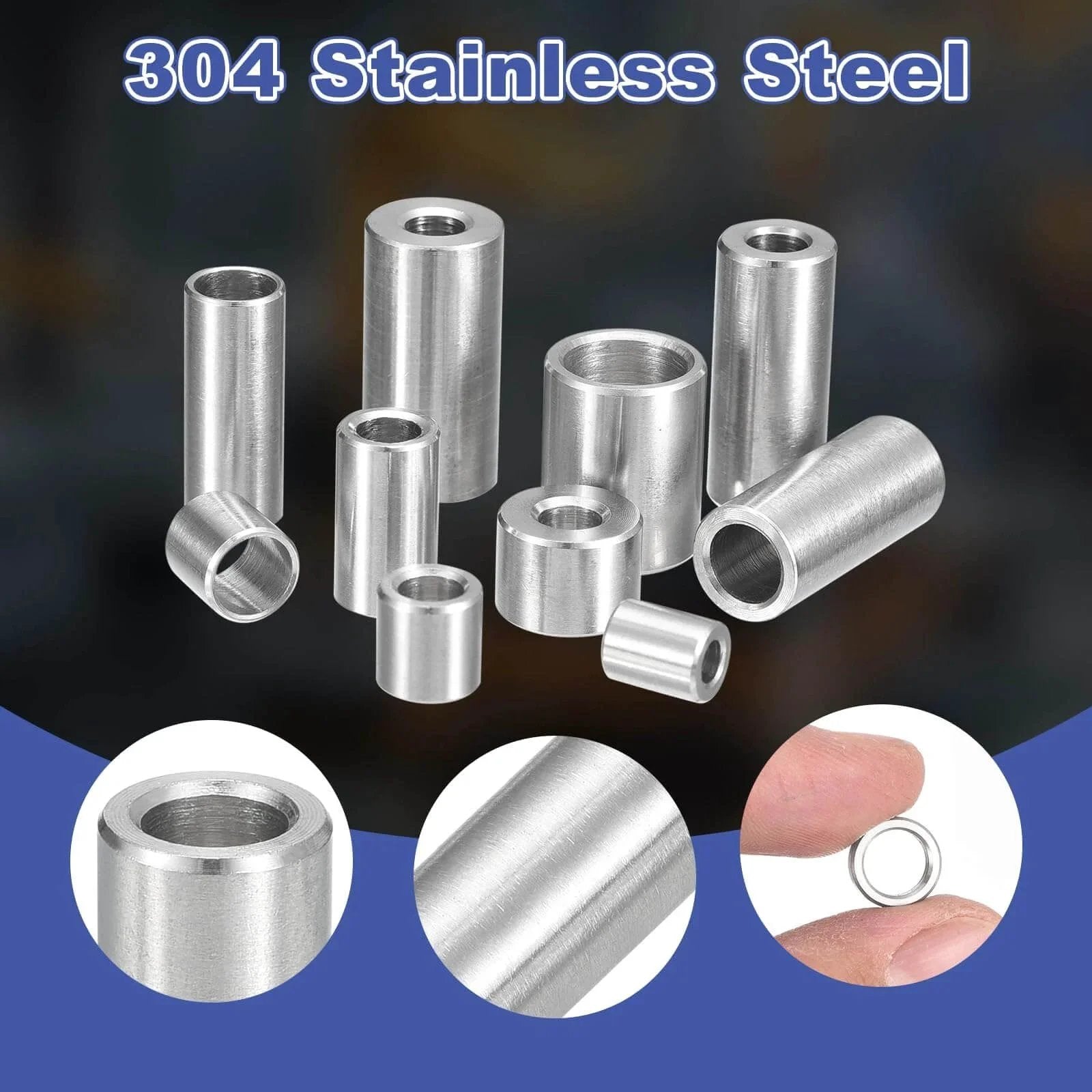 8 Pieces 304 Stainless Steel Spacer 8mm ID x 12mm OD x 12mm Length Unthreaded Round Metal Standoff Bushing Plain Finish