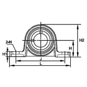 30mm Bore Miniature Stainless Steel Pillow Block Mounted Bearing