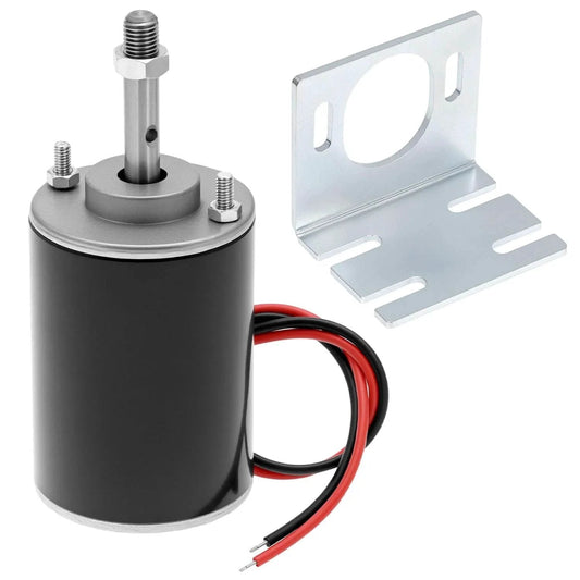30W Permanent Magnet DC Motor 12V/24V Mini Brushed Motor, 3500/7000 RPM Reversible CW/CCW, 43mm/1.69in Output Shaft for Cotton Candy Machine, Small Cutting/Grinding, DIY Generator