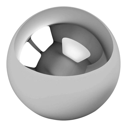 Front view of Three Sixteenth Inch 440 Stainless Steel Bearing Balls Grade G25, Precision Grade AISI 440, 100 Count, High Hardness And Excellent Corrosion Resistance For Precision Bearings And Mechanical Projects.