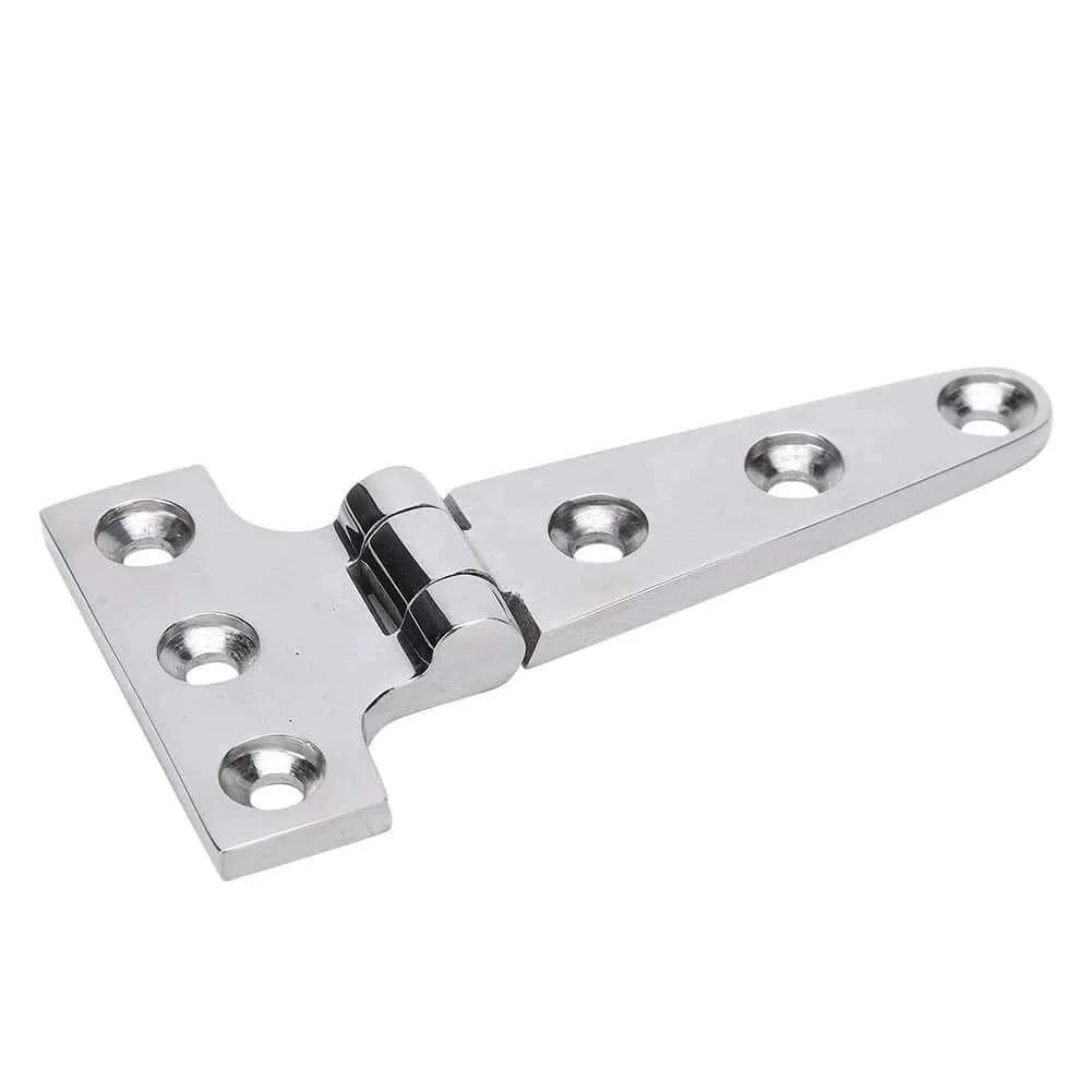 316 Stainless Steel T Hinge Resistance Mirror Polished Three Sizes For Cabinet Doors Garden Gates Boats And Yachts Durable Marine Grade