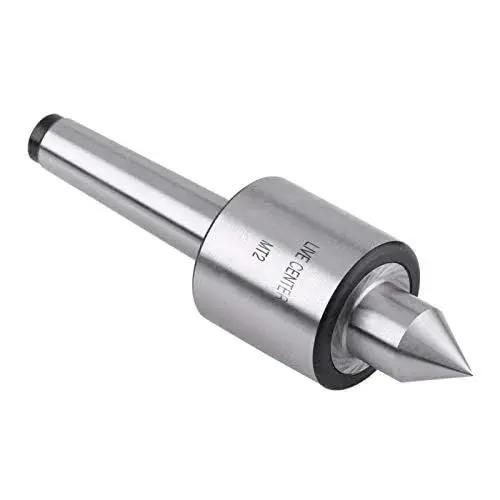 MT2 Morse Taper Live Center for Wood Lathe Heavy Duty Tailstock Live Center with 60 Degree Point T10 Steel Cone Triple Bearing