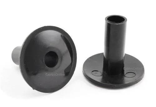 Coaxial Cable Feed-Through Wall Protector Bushing For 7 By 16 Inch Holes Seals Openings For 75 Ohm Cable Indoor Outdoor Use Black