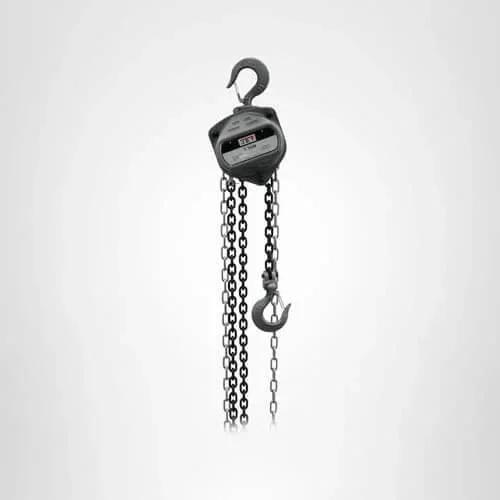 1 Ton Hand Chain Hoist For 10 Foot Lift Model S90 100 10 Gray With Industrial Rated Alloy Steel Hooks Rotating 360 Degrees