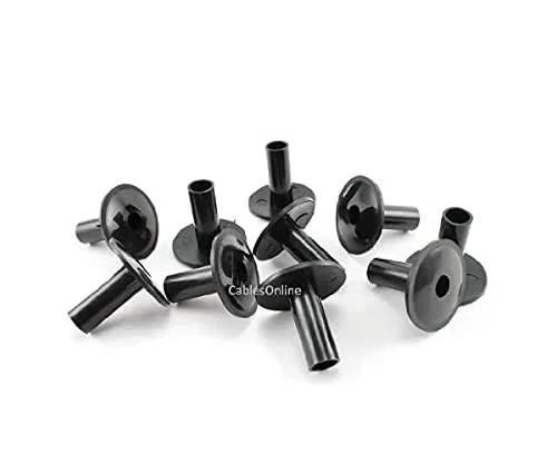 Coaxial Cable Feed-Through Wall Protector Bushing For 7 By 16 Inch Holes Seals Openings For 75 Ohm Cable Indoor Outdoor Use Black 10 Pack