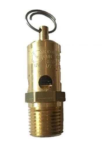 Air Compressor Safety Relief Valve Half Inch NPT Thread 150 PSI Tank Pop Off USA Made Industrial Grade High Flow Pressure Release