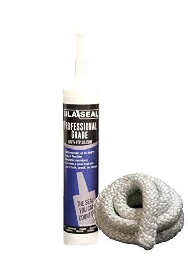 Outdoor Wood Furnace Door Seal Kit For Central Boiler includes 1 Tube RTV Black Silicone and 9 feet braided fiberglass door rope.