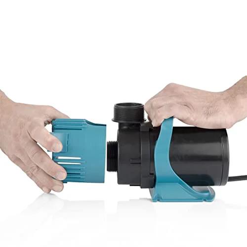 Hands installing Beast 3000 GPH Vortex Submersible Pump For Ponds Waterfalls And Fountains Energy-Saving Durable Design Quiet Operation