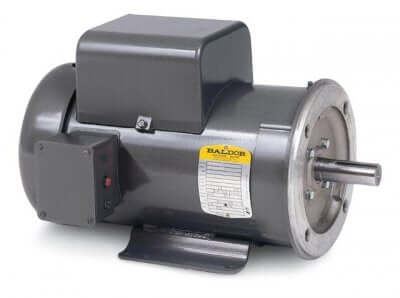0.75 HP 1-Phase 1725 RPM, 230/115V, 56C Frame single unit with C-Face Flange and Foot Mount, TEFC Totally Enclosed Fan-Cooled General Purpose Electric Motor for Industrial Use