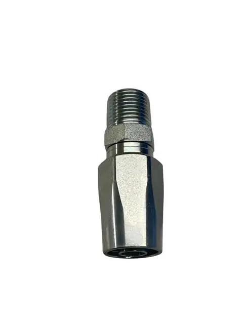Reusable Half Inch Hydraulic Fitting For R2 And R16 Hoses With Half Inch Male NPT Thread Heavy Duty Steel Field Repair Coupler