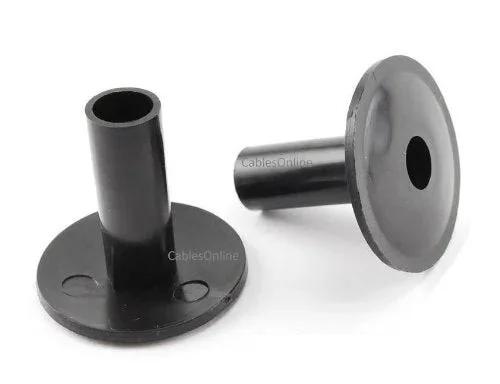 Coaxial Cable Feed-Through Wall Protector Bushing For 7 By 16 Inch Holes Seals Openings For 75 Ohm Cable Indoor Outdoor Use Black No Fuss Sleek Professional Look Keeps Cables Safe 10 Pack