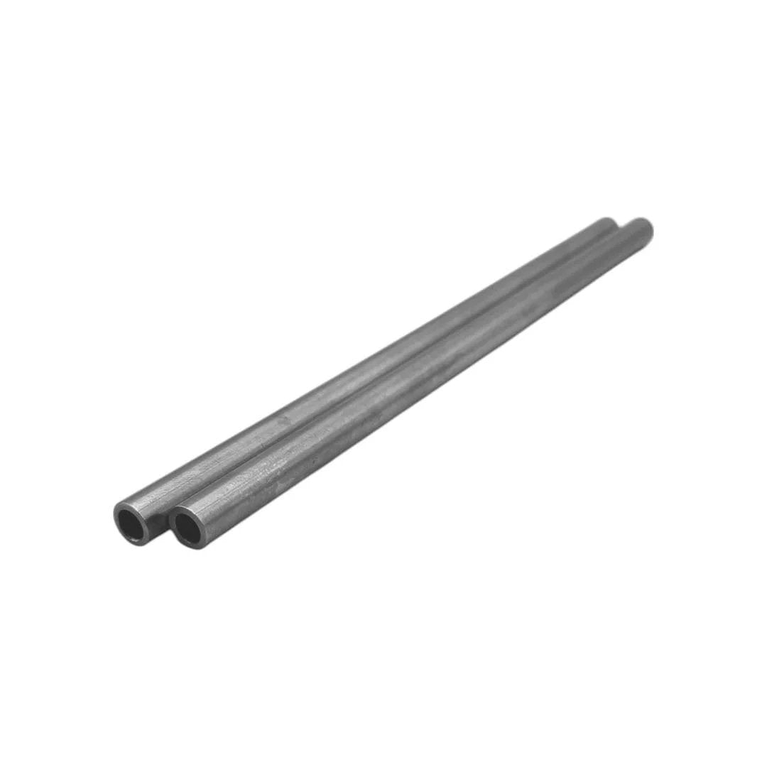 Three Eighth Inch Outer Diameter Round Steel Tube Spacer Eight Inch Long Two Pack For Diy Projects One Quarter Inch Inner Diameter
