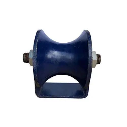 Heavy Duty Cast Iron U Groove Track Wheel With Double Bearings For Inverted Track And Rolling Gates, 100mm Diameter, Front View