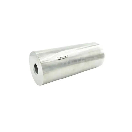 Side view of silver EL-49-2 High Pressure Cylinder Body For Waterjet Intensifier Pump Spare Parts For Water Jet Cutting Machine In Australia Built To Last