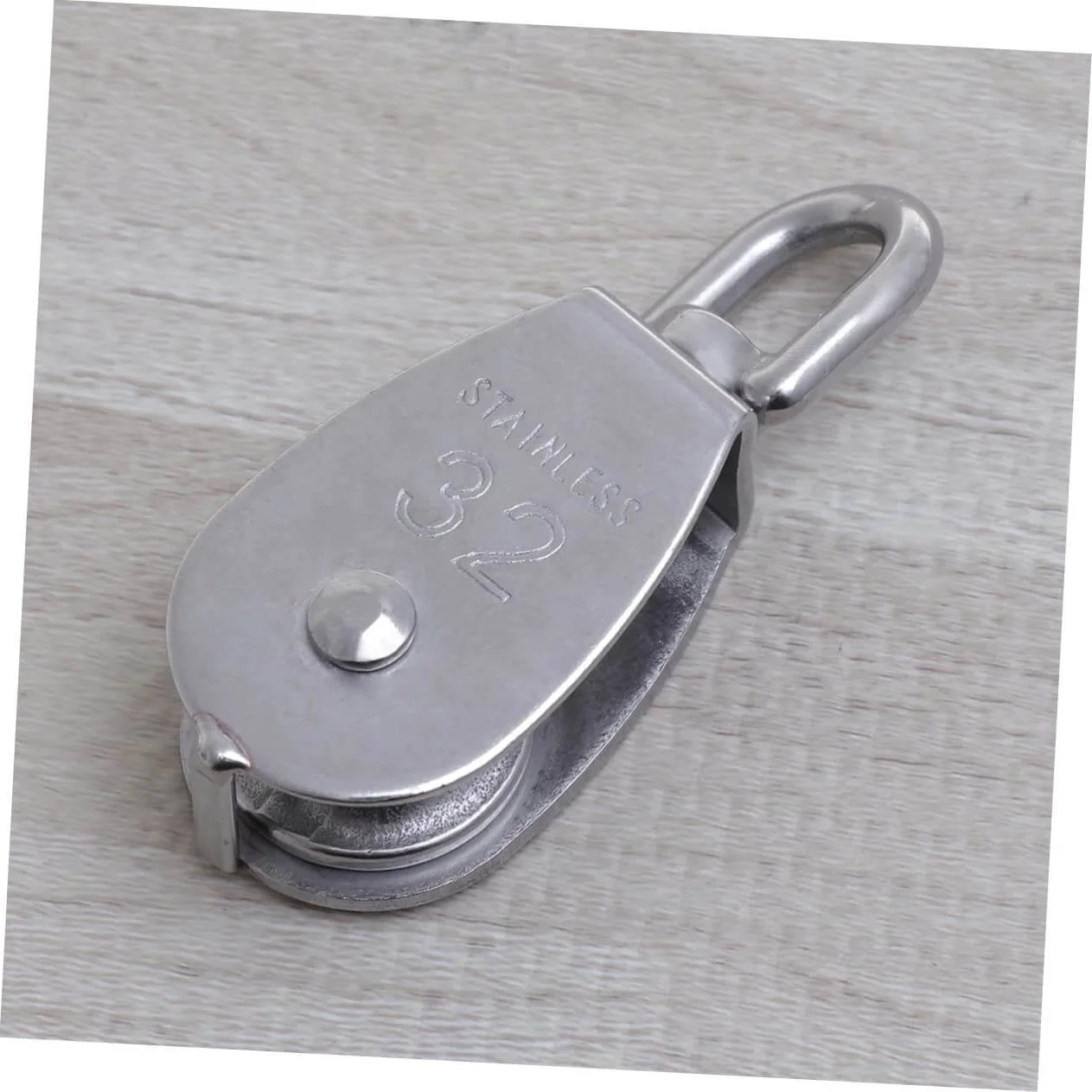 32mm Stainless Steel Single-Sheaved Pulley Roller Swivel Function Heavy Duty Wire Rope Pulley for Lifting Systems