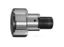 Cam Follower CRE12V Eccentric Collar Inch Series Full Complement Bearing in high carbon steel, side view, 3/8-24 UNF thread