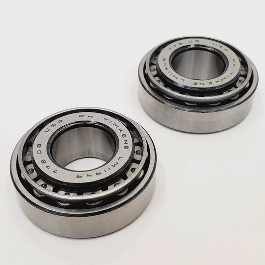 Premium Three Quarters Inch ID Tapered Wheel Bearings And Races For 1973 Through 1999 Harley Big Twin Touring Softail Dyna FXR FXWG And Sportster XL Models Sold As A Pair Replaces HD 9052 Made In USA Direct OEM Style Fitment For Easy Install