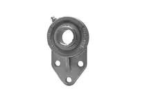Front view of MUCFB208-24NPRF 3-Bolt Flanged Bearing Unit, 1-1/2 in ID, Stainless Steel Ball Insert with Set-Screw Lock, Nickel-Plated Iron