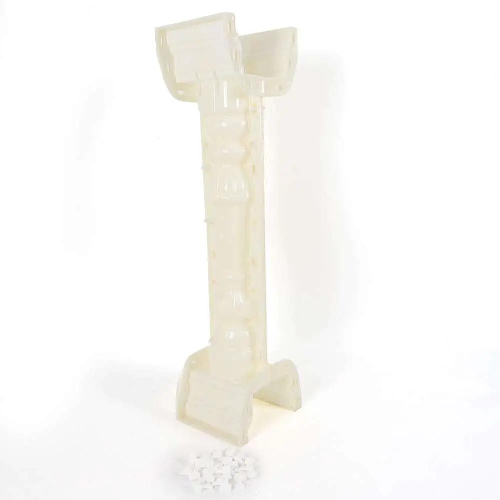Two 35 Inch Balustrade Molds For DIY Concrete Casting, Roman Column Style Balcony Fence Molds, White Plastic Set
