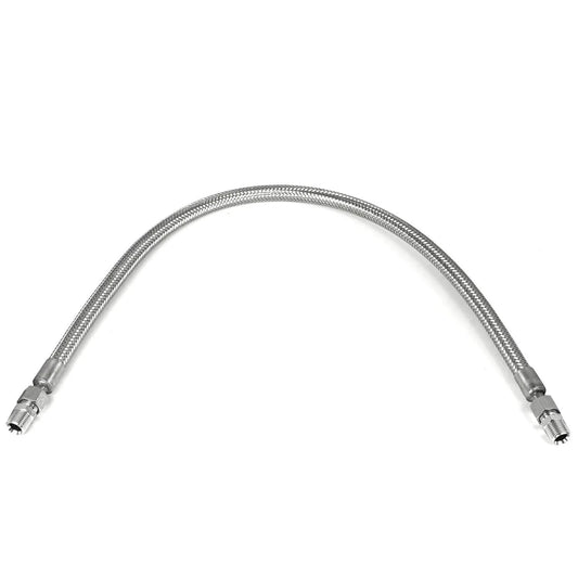 Half Inch By Thirty Six Inch Stainless Steel Flexible Compressed Air Hose With NPT Adapters Utilizing 304 Stainless Steel Fittings