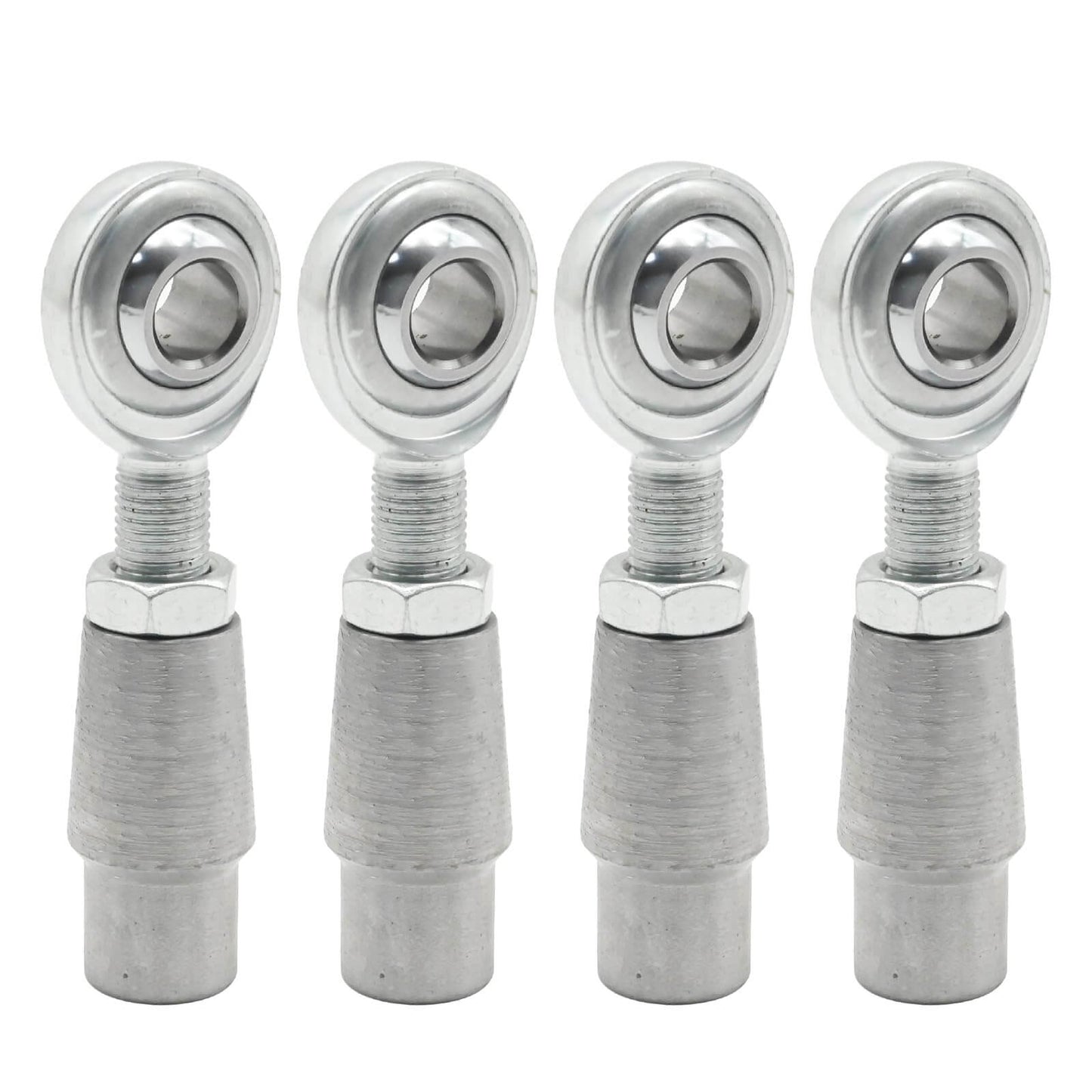 4-piece set of 3/8 x 3/8-24 Heim Joint Panhard Bar Kit rod ends with tube adapters and jam nuts