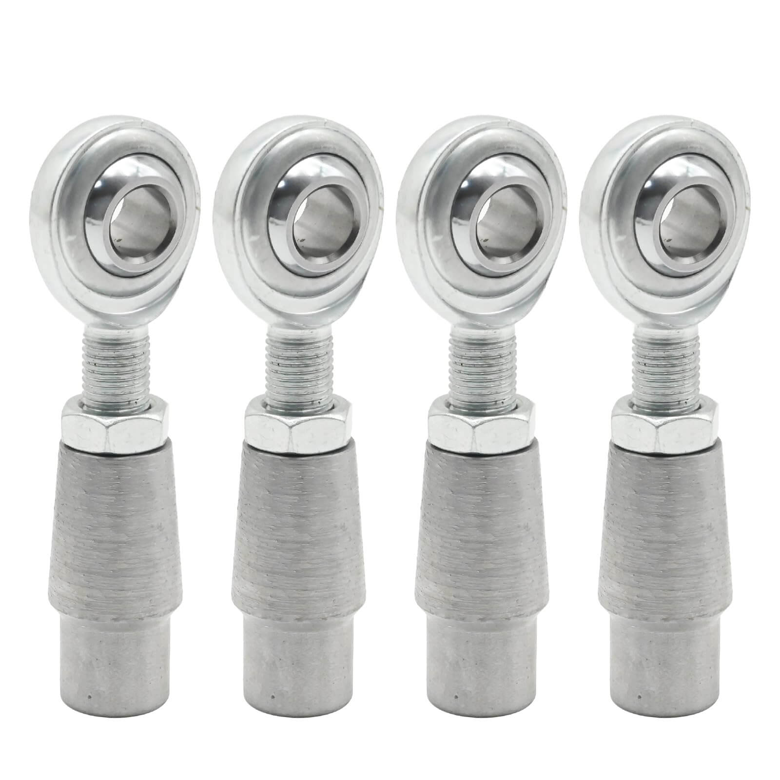 4-piece set of 3/8 x 3/8-24 Heim Joint Panhard Bar Kit rod ends with tube adapters and jam nuts