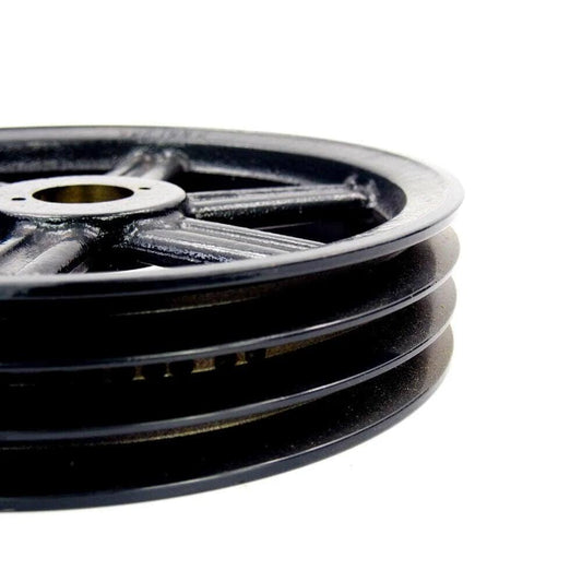 3BK80H-PULLEY Cast Iron Bushed Sheave Pulley for V-belt size 5L, B OD : 8" 3 Grooves Pulley 3BK80H