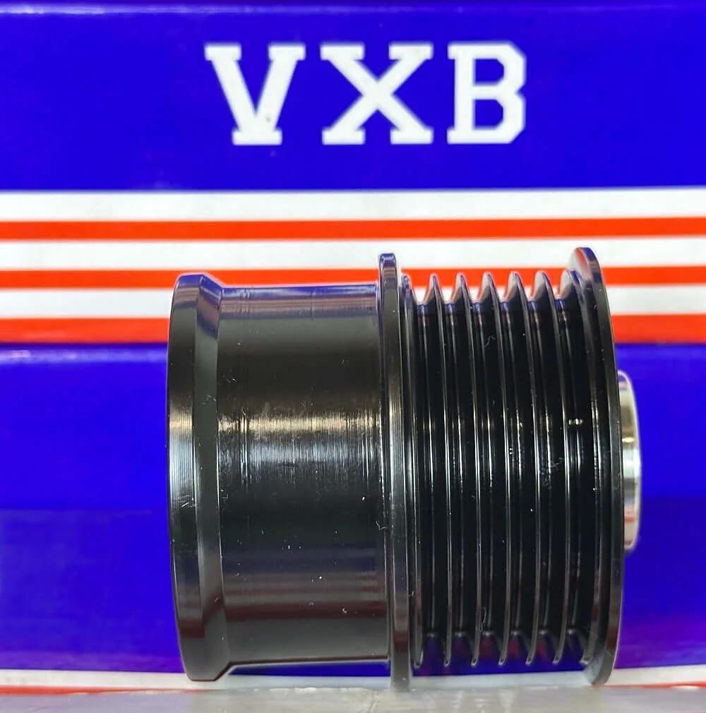 Side view of GN1510A352BA Alternator Clutch Pulley Bearing for Ford Focus 2019 2020 2021, showing detailed grooves and smooth finish.