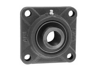 2-bolt flange bearing housing UCFX206-20 with UC206-20 insert, sealed ball bearing flange unit, cast iron 2-bolt mount, 1-piece housing for agricultural, conveyor, trailer applications