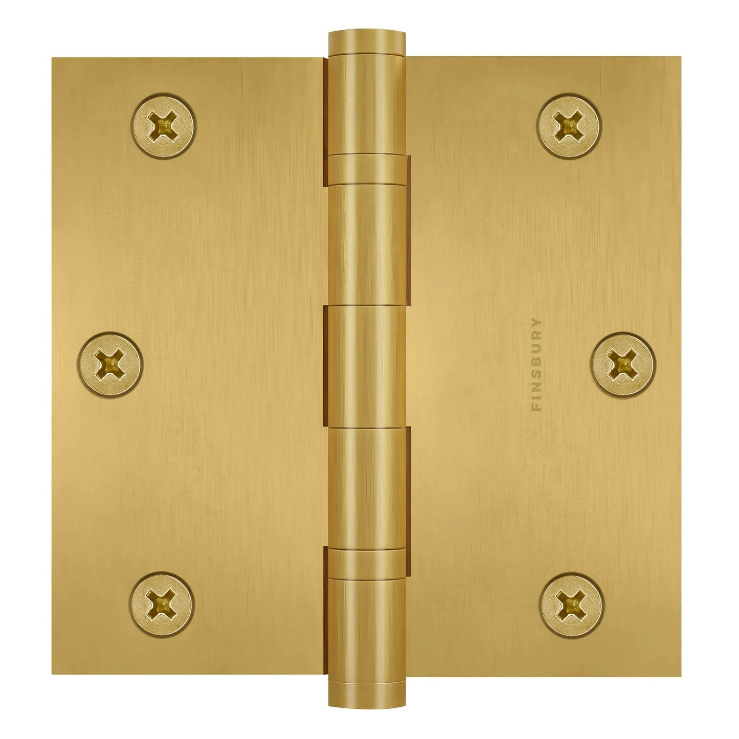 3x3 Inch Brass Ball Bearing Door Hinges For Residential And Commercial Doors, Solid Brass Durable Heavy Duty Architectural Mortise Hinges With Flat Tip, Satin Brass Finish, Ideal For High Traffic Entrances And Premium Doors