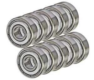 10-Pack 3x8mm Bearing - Shielded on Both Sides 3x8x3mm - Miniature