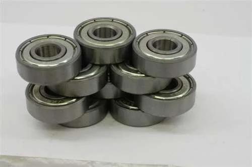 10-Pack 3x8x3 Stainless Steel Shielded Miniature Bearing