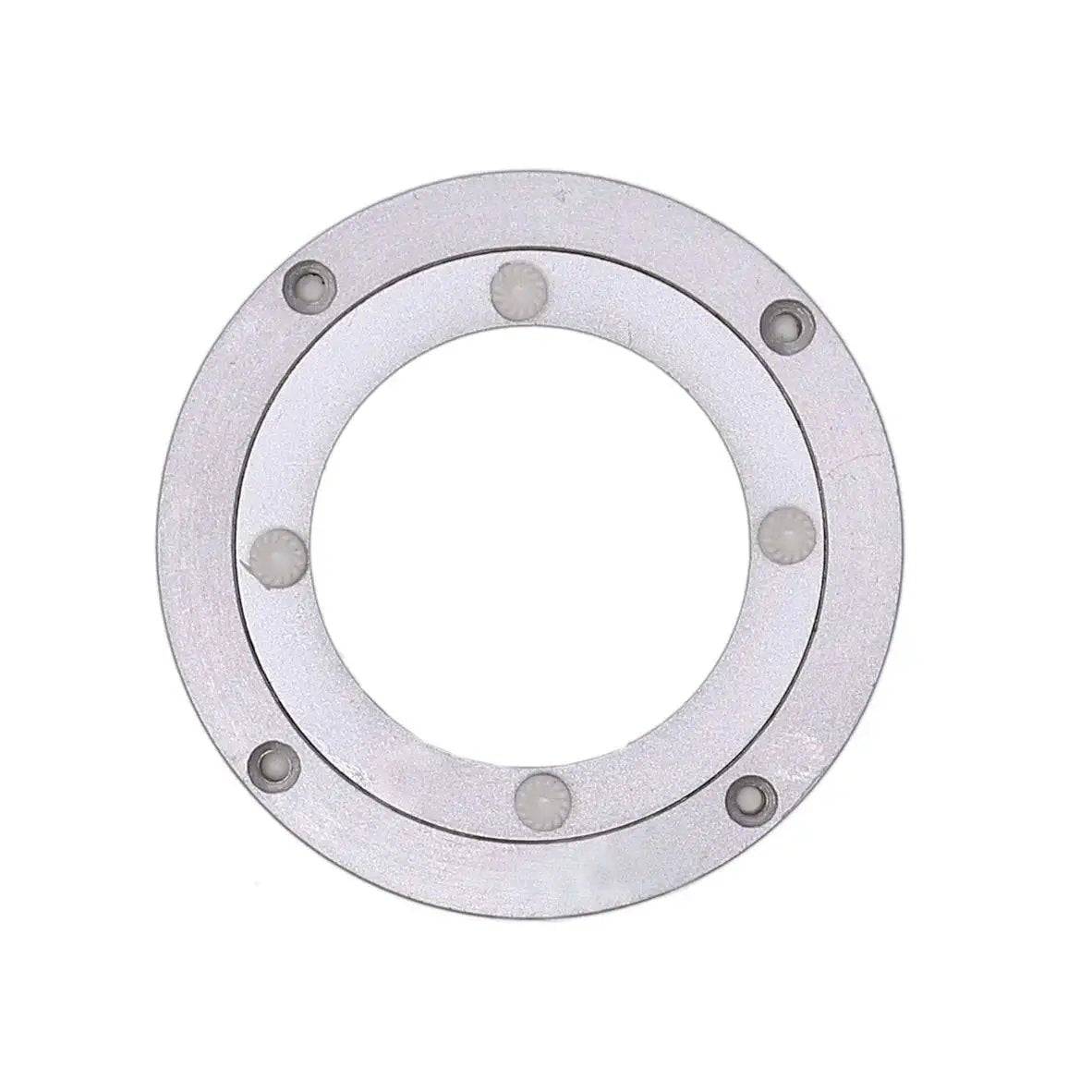 4.5 Inch Lazy Susan Bearing Turntable Bearing With Heavy Duty Aluminum Alloy For Quiet Smooth Rotation in silver