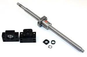 4' Feet Travel Stroke 16mm Anti-Backlash Ballscrew set - Nut & Bearing Supports