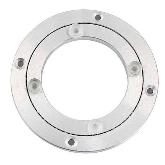 4 Inch Lazy Susan Bearing Heavy Duty Aluminum Turntable Plate Silent Rotating Base for Kitchen Cabinets Small Tables Displays TV Stands Cake Decorating and DIY Projects Smooth Ball Bearing Design Supports Up to 1000 lb