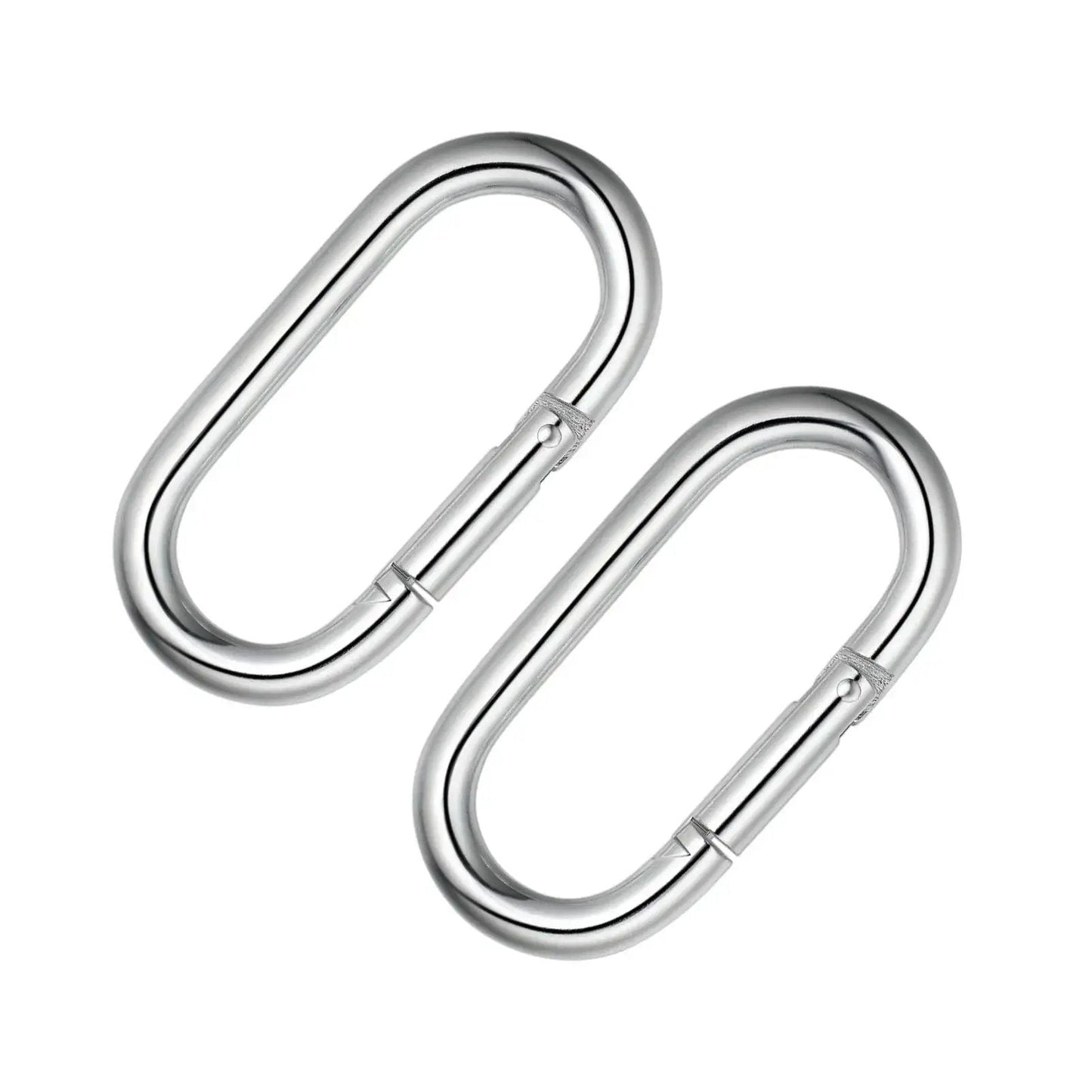 4 Inch Carabiner Clip Heavy Duty Spring Snap Hook Oval Shape 2 Pack 10x100mm Load Bearing 800 Lbs for Boating Camping Ropes Chains Outdoor